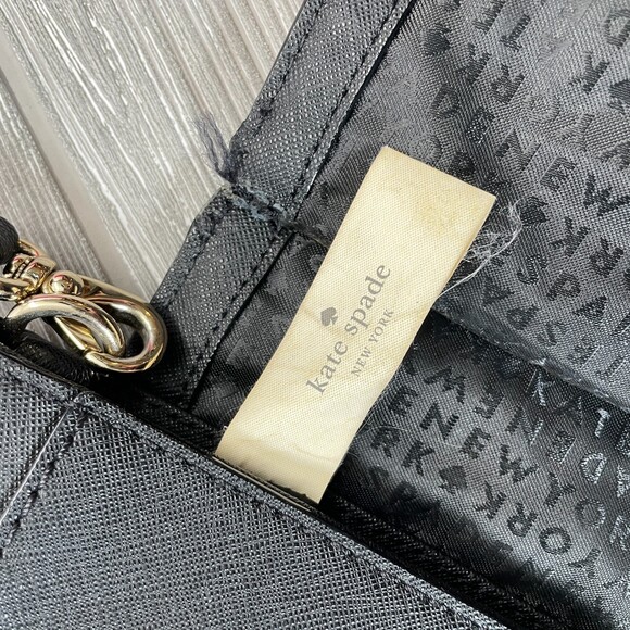 Kate Spade Laurel Way Alisanne Purse Black Leather Convertable Crossbody Purse - Picture 7 of 8